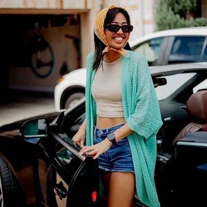 Mint Short Sleeve Lightweight Sweater Cardigan